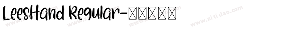 LeesHand Regular字体转换